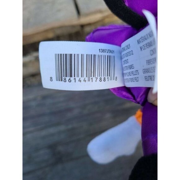 Disney Parks Halloween Mickey Mouse Plush 11" Purple Orange Retired NWT - Picture 8 of 10